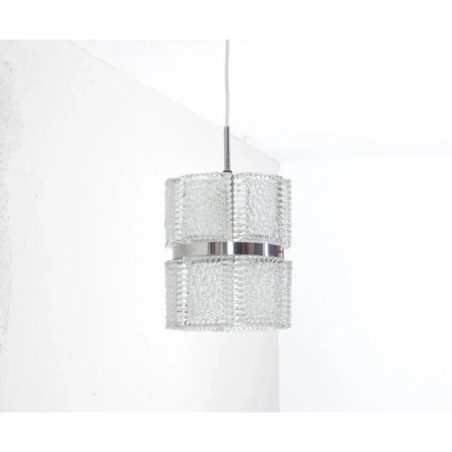 Mid-Century Modern Textured Crystal Chandelier from Kaiser Leuchten, Germany, 1960, in None conditions. Designed 1960 to...
