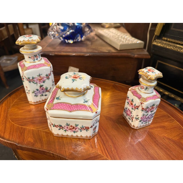 Vintage Porcelain Bathroom Bottle, 1920s, Set of 3 For Sale - Image 6 of 6