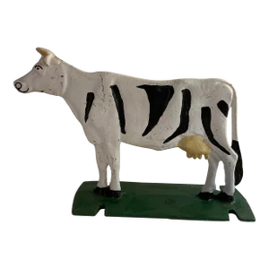 Vintage 1960s Cast Iron Cow Doorstop