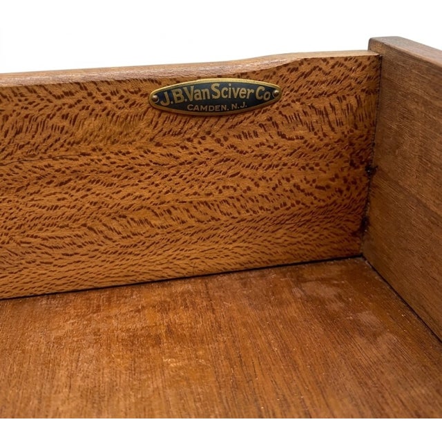 An elegant early American Art Deco gentleman’s chifforobe, or tall dresser, by J.B. Van Sciver Co. of Camden, New Jersey,...