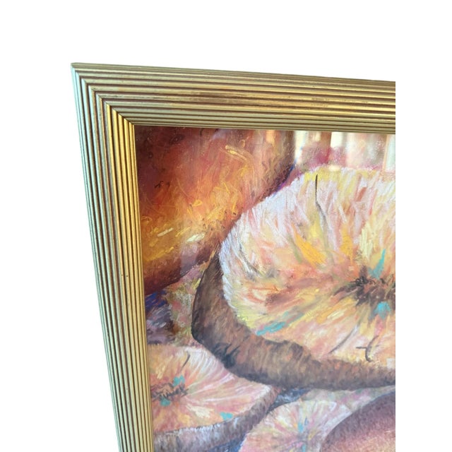 Signed Original Art Mushroom Toadstools Giltwood Framed Triptych For Sale - Image 10 of 11