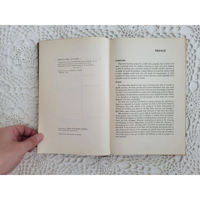 Fiber to Fabric Hardcover Reference Book, 1954 For Sale - Image 4 of 12