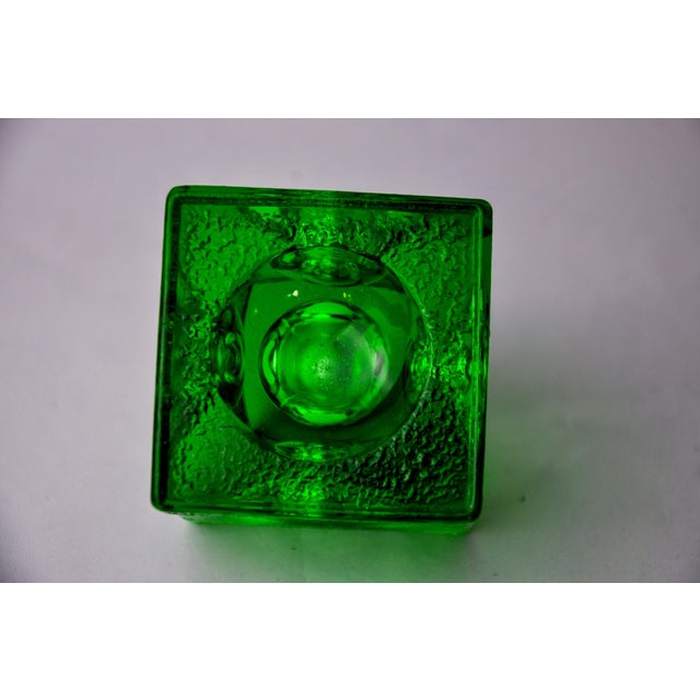 1970s Green Ice Cube Lighter in Murano Glass attributed to Antonio Imperatore, Italy, 1970s For Sale - Image 5 of 8