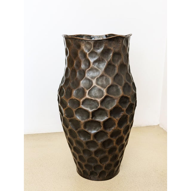 Metal Italian Sculptural Copper Umbrella Stand from Attualità Casa Milano, 1950s For Sale - Image 7 of 12