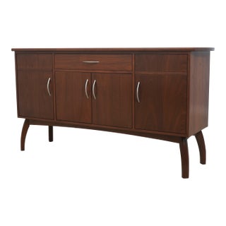 Mid Century Modern Design Walnut Credenza For Sale
