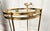Metal Italian Hollywood Regency Round Two-Tier Brass and Glass Bar Cart from Milo Baughman, 1970s For Sale - Image 7 of 9