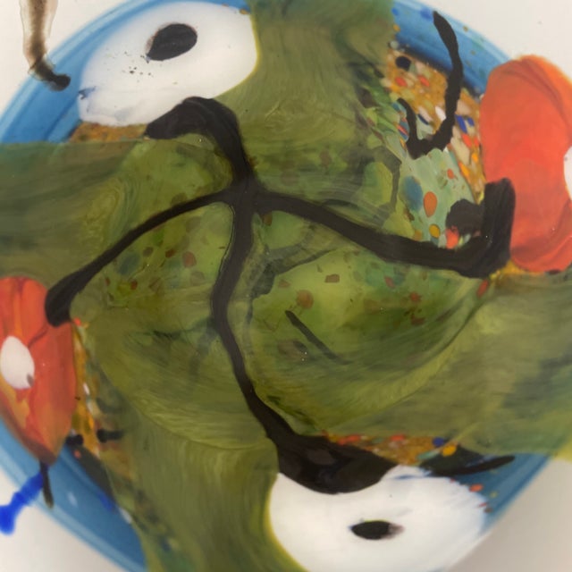 1960s 1960s Center Piece Sign Mihai Topescu Art Glass For Sale - Image 5 of 9