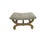 A French vintage rectangular footstool with a Curule-style base. The stool is perfect for use as a small bench or stool;...