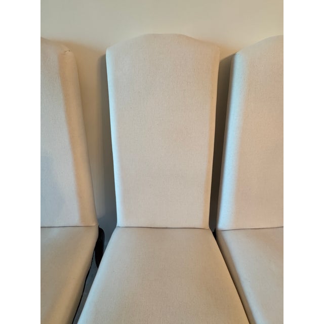 Early 21st Century Palecek White High Back Dining Chairs - Set of 6 For Sale - Image 5 of 11