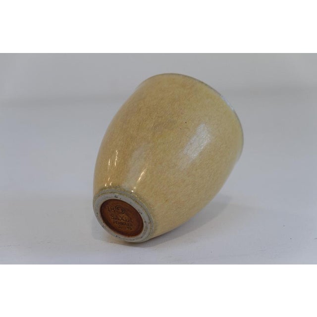 Mid-Century Modern Mid-Century Danish Yellow Stoneware Vase by Saxbo, 1960s For Sale - Image 3 of 18