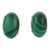 12.45ct Elliptical Malachite Solitaire Stud Earrings in 18k Yellow Gold- 2 Pieces For Sale