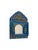 Moroccan Hand-Painted Moroccan Mirror With Arched Window Design For Sale - Image 3 of 8