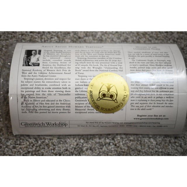 Howard Terpning “Mystery of the Underwater People” Signed MasterWork Giclée Canvas 12/85 For Sale - Image 9 of 9