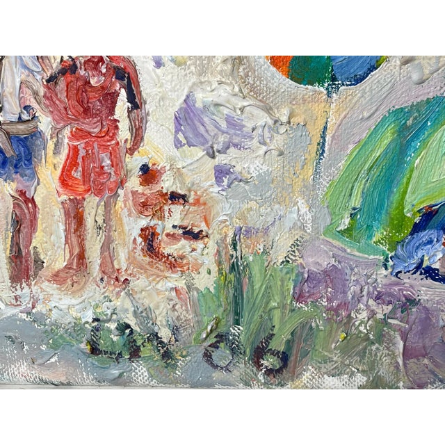 British Expressionist Nautical Oil Painting St Ives Smeaton's Pier Beach Fun in the Sun Cornwall by For Sale - Image 11 of 13