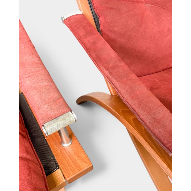 1970s Danish Laxy Lounge Chairs with Ottomans from Skipper Furniture, 1970s, Set of 4 For Sale - Image 5 of 10