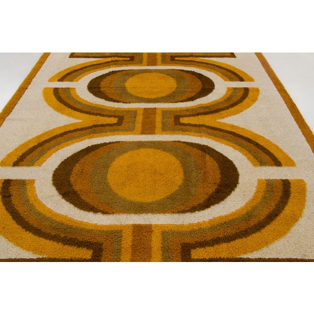 1950s Vintage Swedish Geometric Wool Rug in Brown Hues by Rug & Kilim, 1950-1959 For Sale - Image 5 of 10