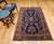 Antique Persian Mahajiran Sarouk Area Rug, Hand-Knotted Wool, Allover Floral Pattern, Navy & Red, 4x6 For Sale In Chicago - Image 6 of 14