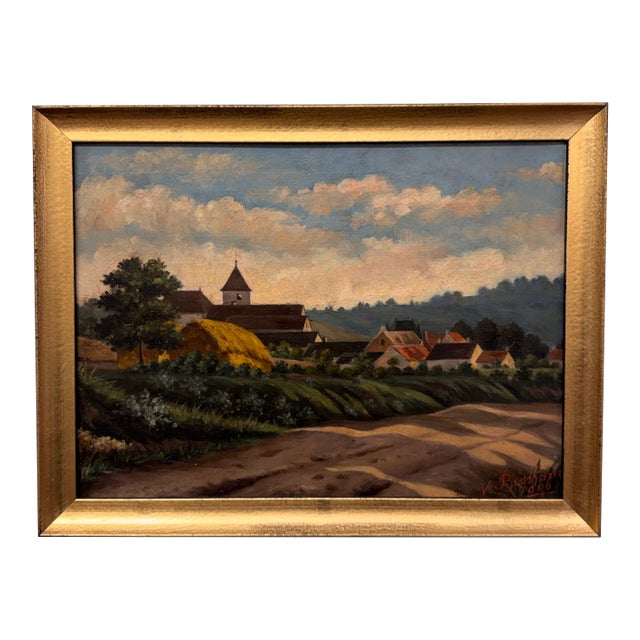 19th French Countryside Oil on Canvas For Sale