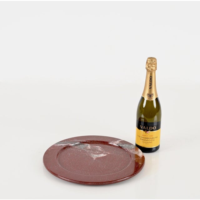 1950s Mid-Century Porphyry Red Marble Decorative Plate, 1950s For Sale - Image 5 of 13