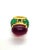 Purple Bochic “Orient” Vintage Blue Sapphire, Ruby & Emerald Ring 18K Gold & Silver For Sale - Image 8 of 12