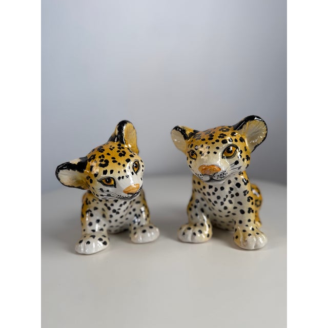 Italian Ceramic Leopard Family Figures, 1960s, Set of 3 For Sale - Image 12 of 18