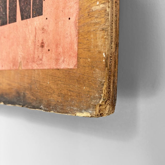 Mid-Century Modern Italian Wooden Advertising Sign, 1970s For Sale - Image 6 of 16