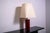 Metal Sculptural Red Metal Table Lamp with D-Lamp Shade, 1980s For Sale - Image 7 of 9