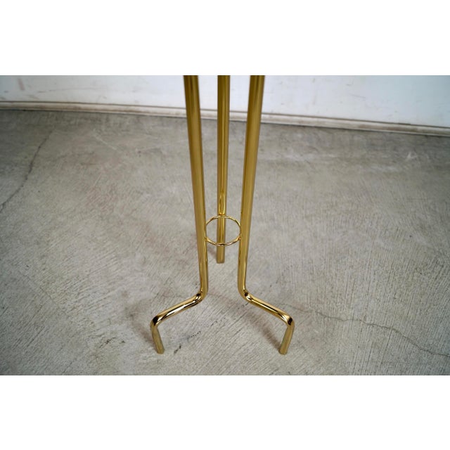 Brass 1970’s Hollywood Regency Brass Champagne Ice Bucket Stand With Bucket For Sale - Image 8 of 12