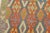 Kilim Rug 4'1'' X 5'7'' Multicolor Wool Tribal Handwoven Oriental Carpet For Sale In Philadelphia - Image 6 of 13