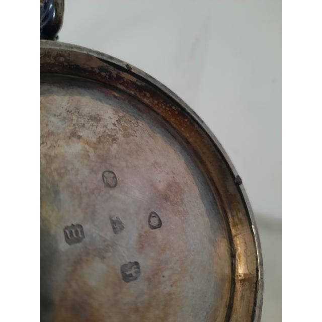 Light Gray 1900s English Birmingham Sterling Silver Repoussé Teapot by Maleham & Yeomans For Sale - Image 8 of 9
