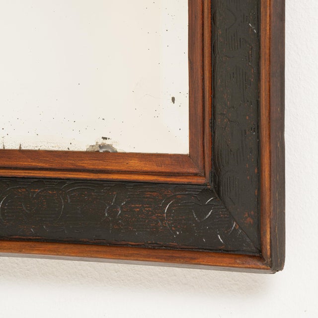 19th Century 19th Century France Bronze Wood Mirror For Sale - Image 5 of 8