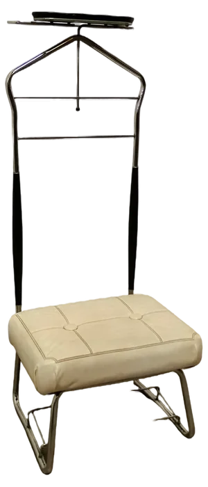 Mid-Century Chrome and Vinyl Gentlemans Valet Seat in Chrome, 1950s