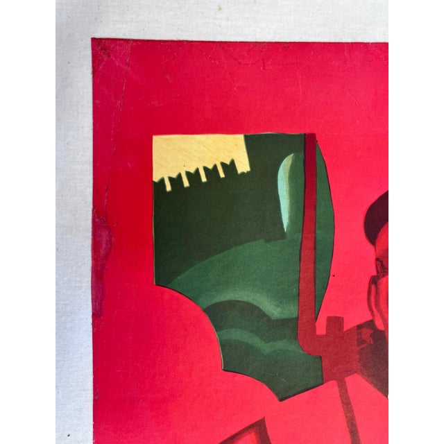 1950s Vintage Russian Original Soviet Propaganda Poster, 1959 For Sale - Image 5 of 12