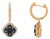 14k Gold Regal 4.55 Ct Deep Sapphire & Diamond Cluster Drop & Dangle Earrings- 2 Pieces For Sale