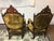 Victorian Late 19th Century French Antique Victorian Parlor Armchair With Gold Upholstery - Set of 2 For Sale - Image 3 of 5