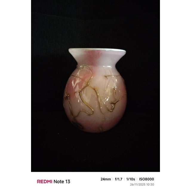 Contemporary Glass Paste Vase by Florea Silviu For Sale - Image 3 of 4