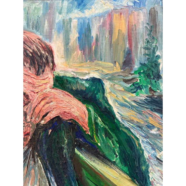 1940s Expressionist Impasto Oil Painting Signed r.l. Marshall For Sale - Image 4 of 11