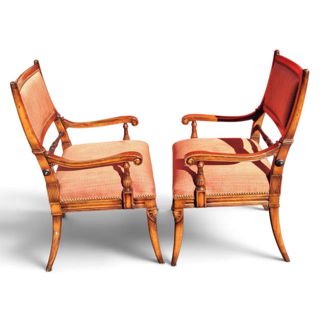 Own a Masterpiece of Classic American Craftsmanship With This Rare Pair Antique Hickory White Maple Armchairs. For Sale - Image 10 of 11