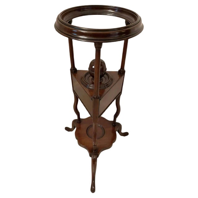 Antique George III Mahogany Shaving Stand For Sale