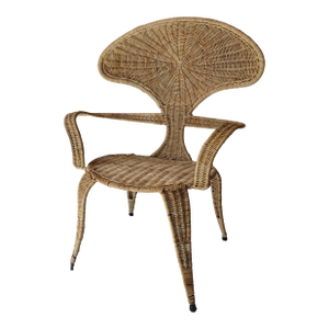 1960s Tropi-Cal Attributed to Danny Ho Fong Garden Patio Wicker Chair