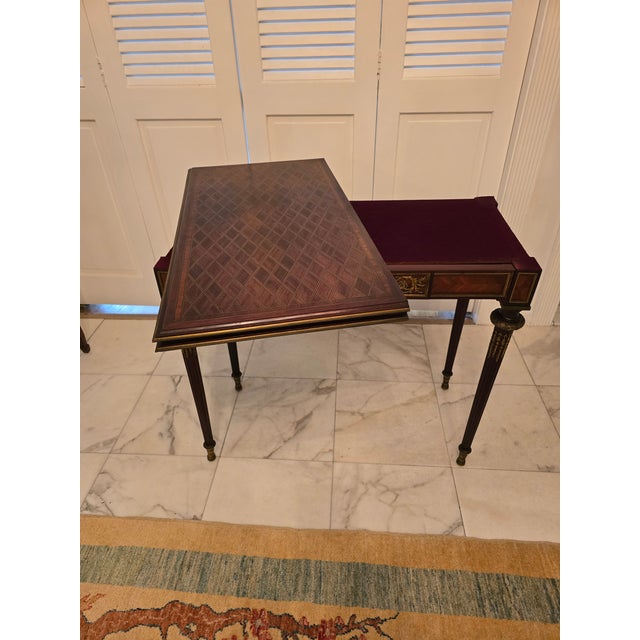 Antique Francois Linke Attributed Flip Top Exotic Table For Sale - Image 15 of 18