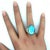 17.50 Carat Australian Boulder Opal Diamond 18k Yellow Gold Ring, Size 7.25 For Sale In Los Angeles - Image 6 of 6