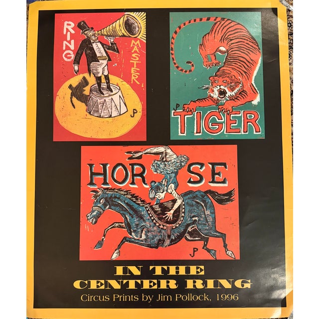Illustration Jim Pollock - In the Center Ring: Circus Prints, 1996, Offset Lithograph Exhibition Poster on Paper For Sale - Image 3 of 6