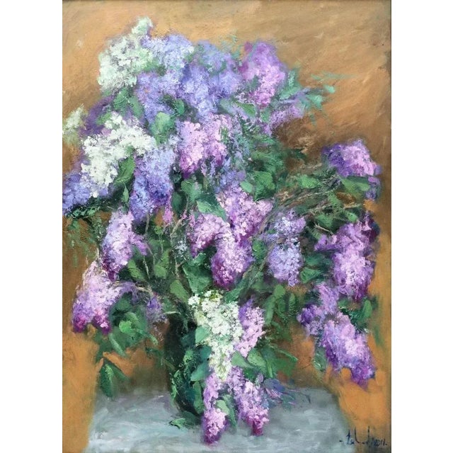 Janis Kalnmailis. (1939-\. ). Lilac. Fresh, large and original impressionism of 2011, with a richness of colors, textures...