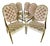 Set 6 Brass Dining Armchairs by Mastercraft For Sale