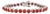 Carat&Her Natural 10.57 Ct Red Coral Cabochon Tennis Bracelet in 925 Sterling Silver For Sale