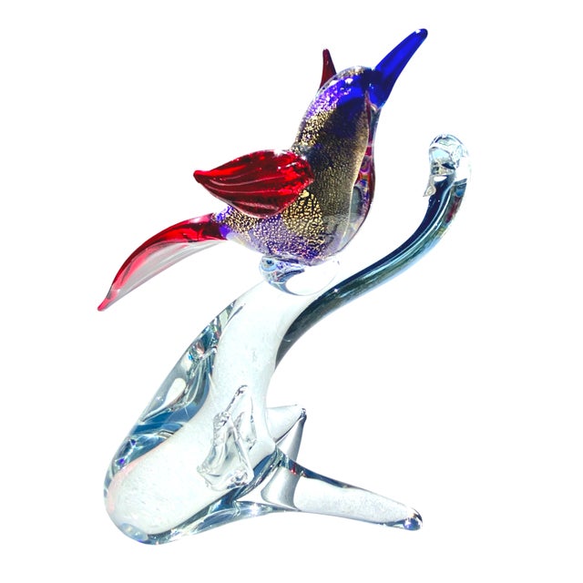 Mid 20th Century Murano Style Art Glass Bird Sculpture For Sale - Image 4 of 4