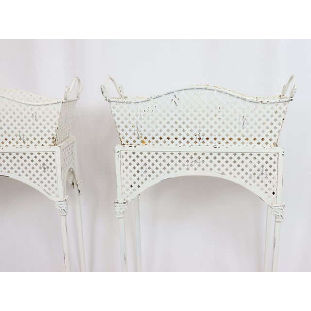 Vintage Art Deco Inspired Metal Window Planters - A Pair For Sale - Image 4 of 12