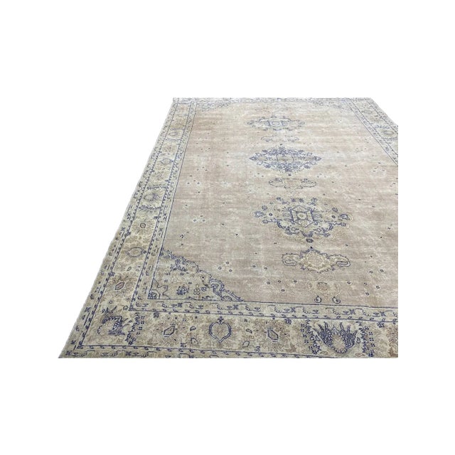 1950s Old Turkish Sparta Area Rug 10x15 For Sale - Image 9 of 9