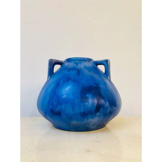Blue French Vase from Pierrefonds, 1930s For Sale - Image 8 of 11